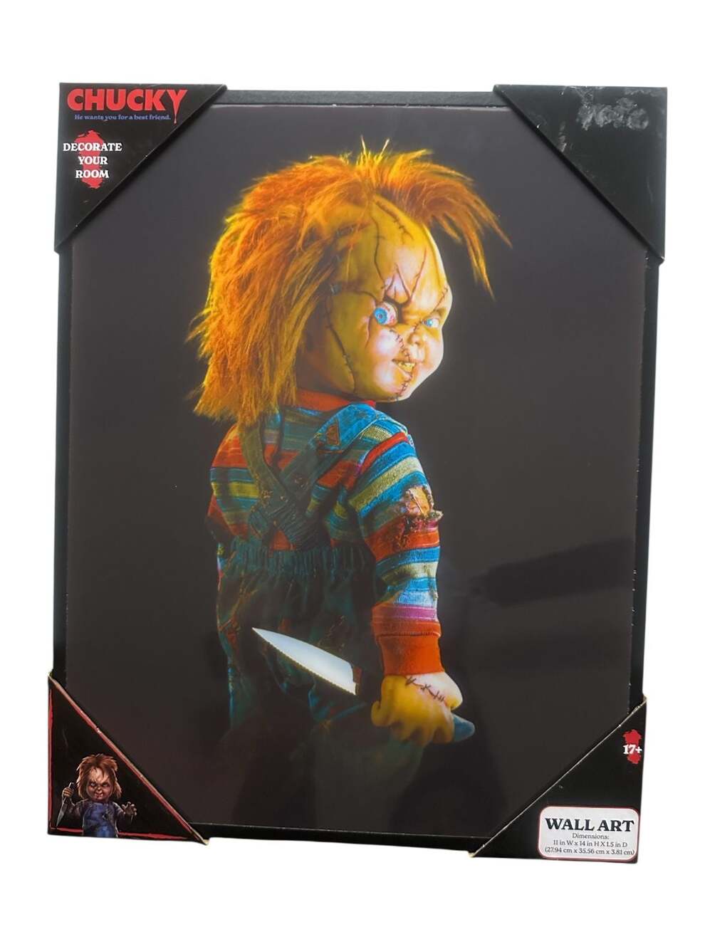 Idea Nuova Chucky Wall Art 11 in W x 14 in H x 1.5 in D
